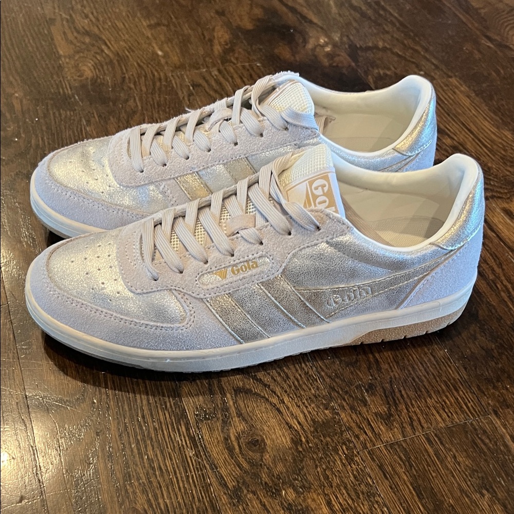 Gola Hawk Metallic Silver Sneakers